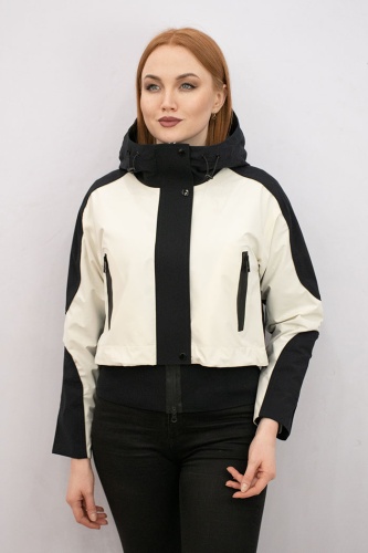 Демисезонная куртка SF Collection черный, бежевый