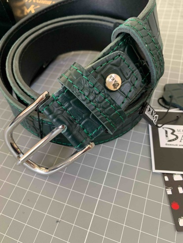 Ремень BAKS ACCESSORIES натуральная кожа 90 см зеленый