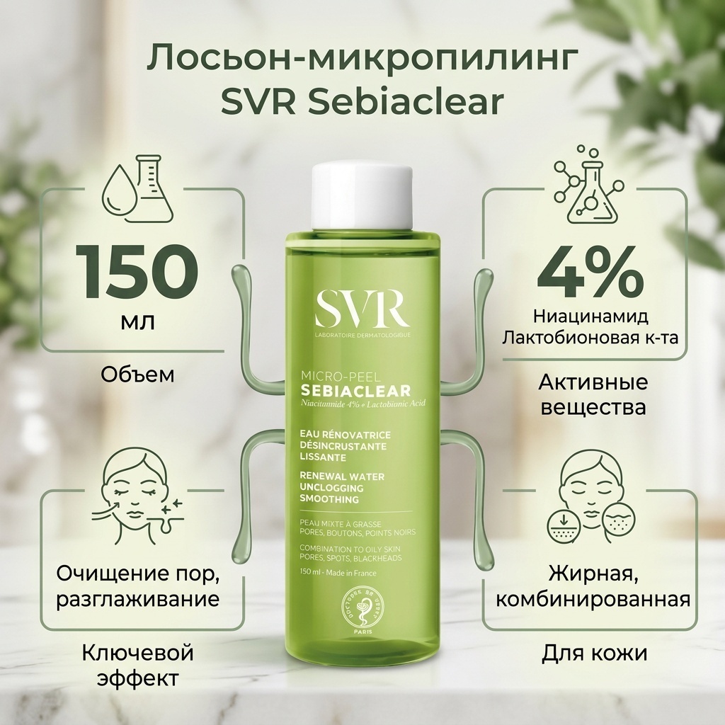 SVR лосьон Sebiaclear 150 мл