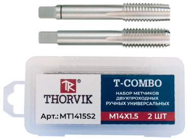 Метчик Thorvik УТ-00101421 M14 1.5 мм, 2 шт