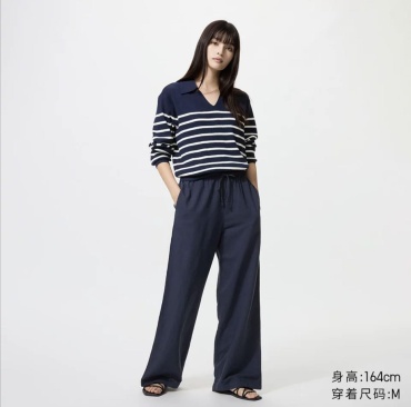 Повседневные брюки Uniqlo темно-синий