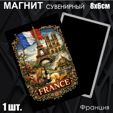 Магнит-сувенир Сувенирный магнит "Франция. Париж" (8053мм) 1 шт