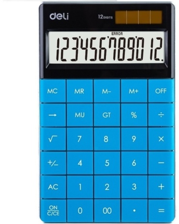 DELI 1589/BU, 12-разрядный, синий