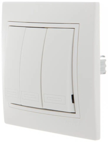 Выключатель клавишный Lezard Mira 701-0202-109, белый