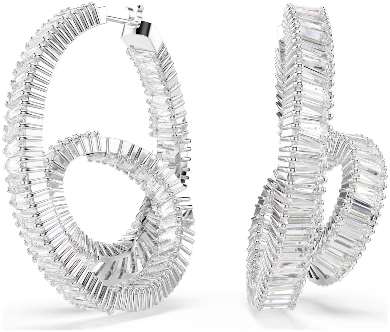 Серьги Swarovski бижутерный сплав, цирконий