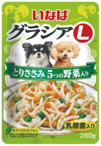 INABA Gracia L куриное филе с овощами для всех пород 280 г 1 шт