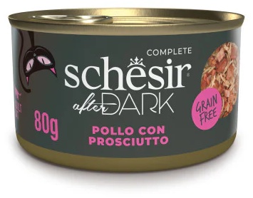 Schesir After Dark кусочки в соусе курица, ветчина 80 г 12 шт