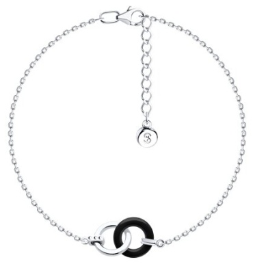 Zlato 478СР94050949С1 длина 16 см, вес 3 г серебро, плетение якорное