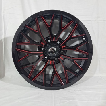 Auher RGW634 R18 9J 6x139,7 ET10 ЦО110 BLACK+MILL(RED) 9x18/6x139.7 D110 ET10 4 диска черный, красный