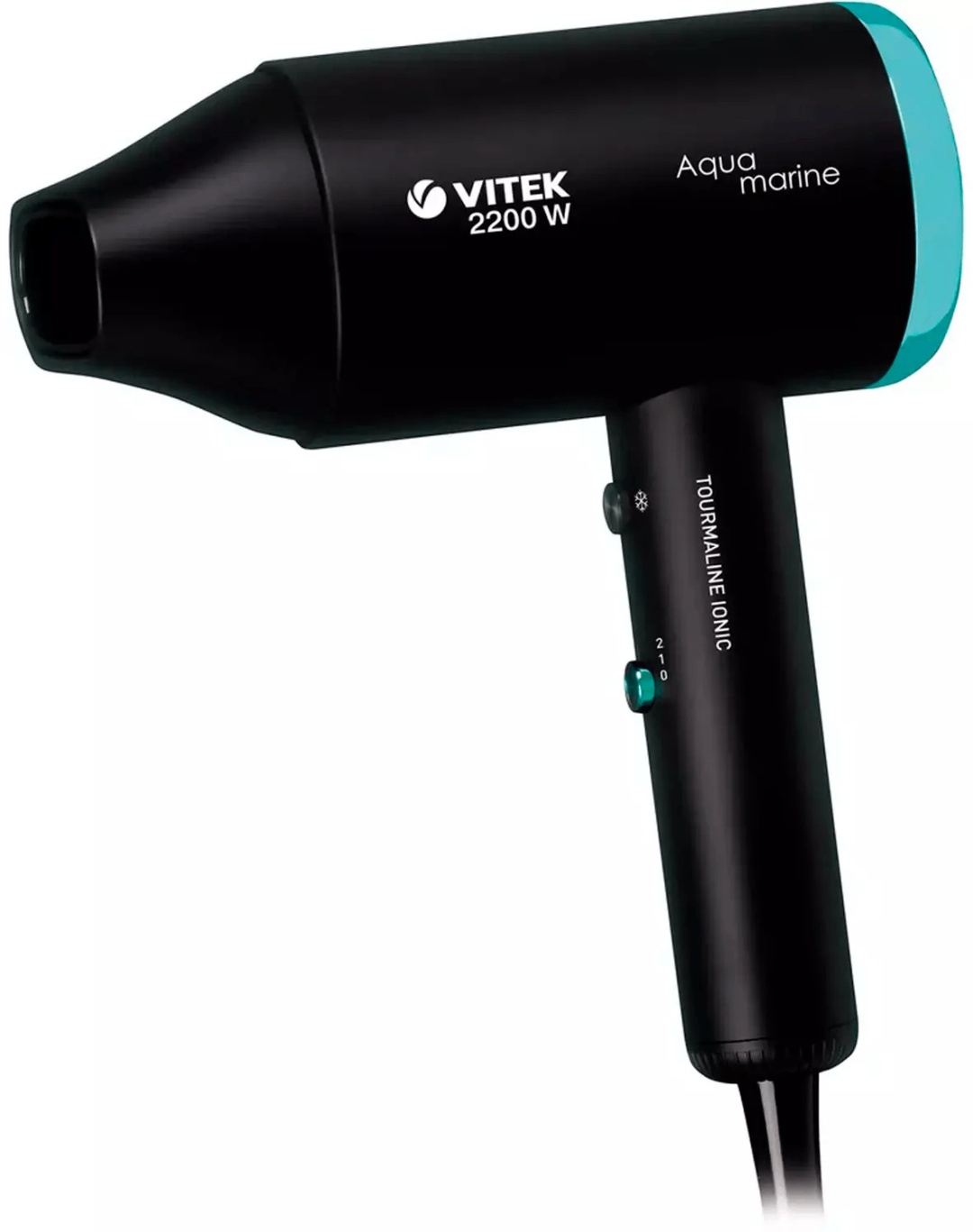 Vitek VT 1324 фен черный, голубой