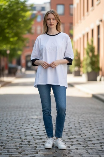 Футболка FASHION белый, бежевый