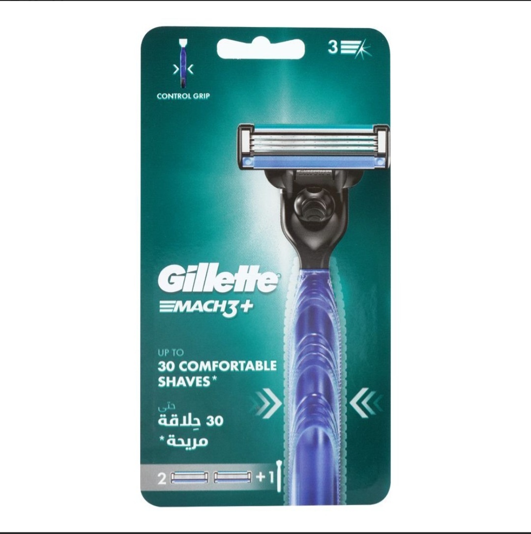 Gillette Mach 3 + бритвенный станок 1 шт + сменные кассеты 2 шт