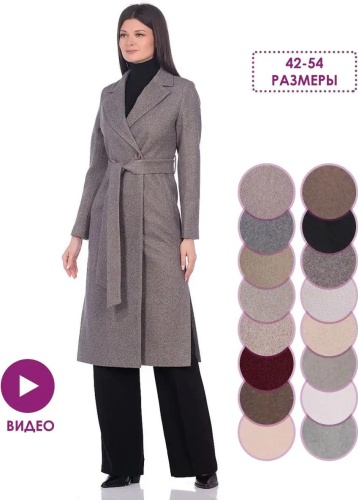 Пальто коричневый