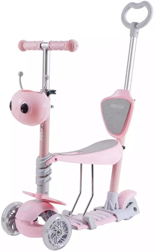 Самокат RUSH ACTION A03944-5 pink-grey розовый