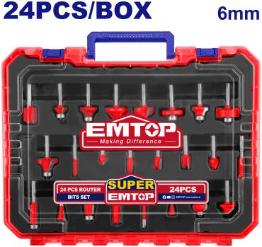 EMTOP набор фрез 24 шт. арт ERRT24062