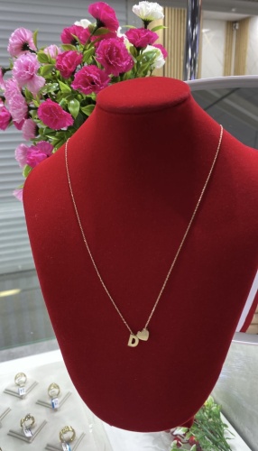 Подвеска Splendore Collection Цепочка буква D подарок жене, девушке , дочке вес 1.61 г золото, без вставок