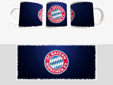 Кружка 2073 Кружка футбол, Бавария, Fußball-Club Bayern München, 300 мл, стеклокерамика, 1 шт.