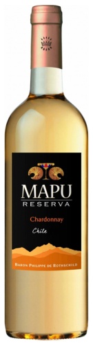 Вино MAPU Reserva Chardonnay сухое белое 13.5% 0.75 л