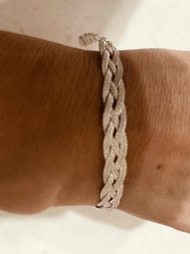 HandMade 076 длина 15 см, вес 5.3 г серебро, плетение колос