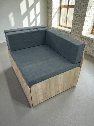 Кресло-кровать 71x90x105 см, коричневый, темно-серый