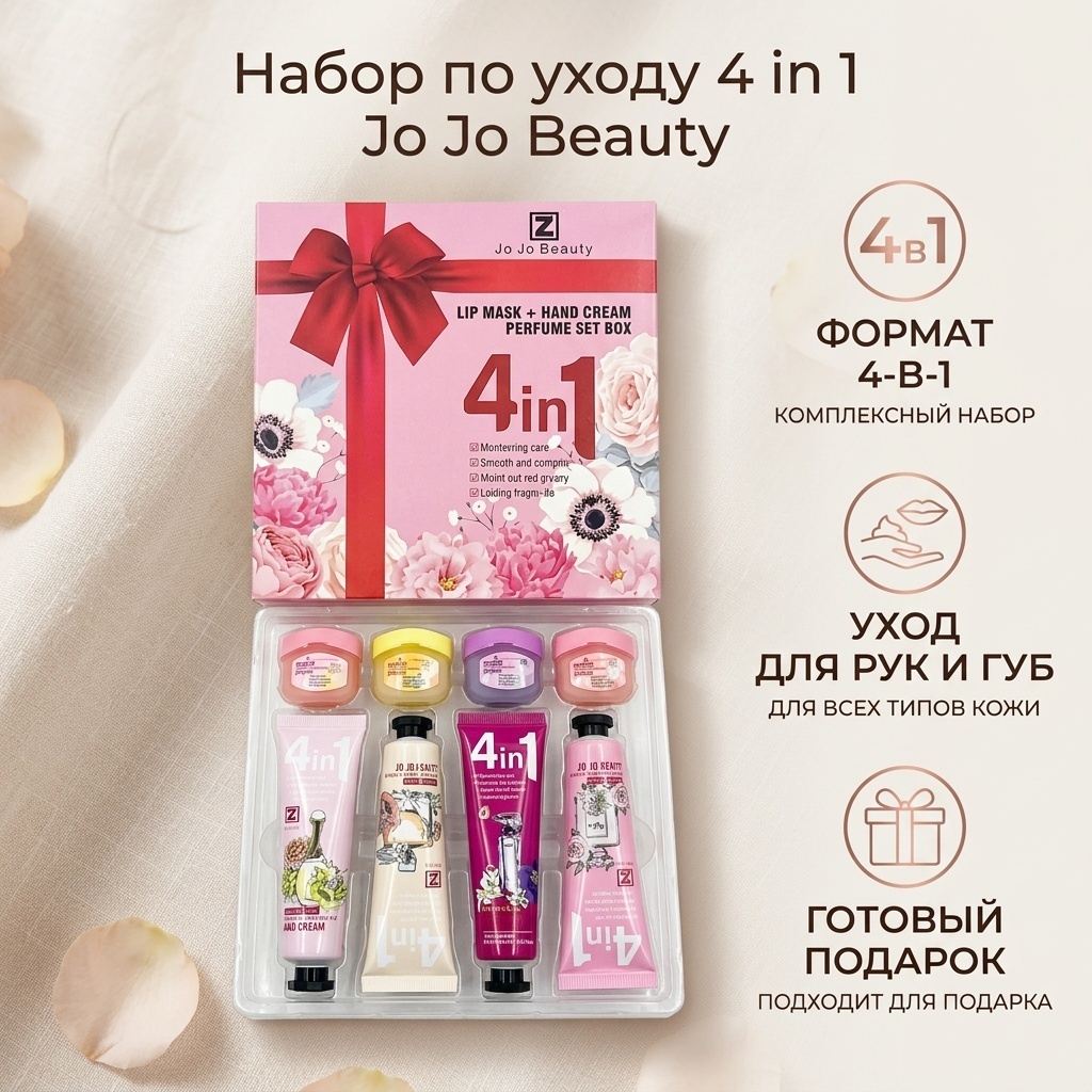 Jo Jo Beauty 4 in 1 набор по уходу за лицом и телом для женщин