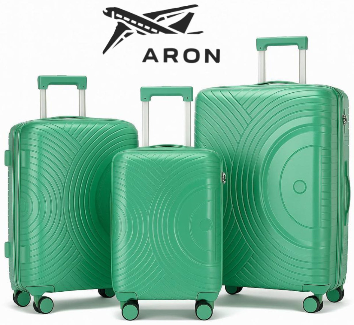 Чемодан ARON-007 полипропилен 220 л зеленый