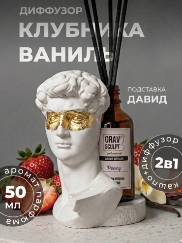 Диффузор с палочками клубника; ваниль 50 мл