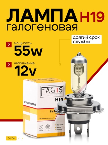 Fagis 4849493490 галогенная H19, 1 шт