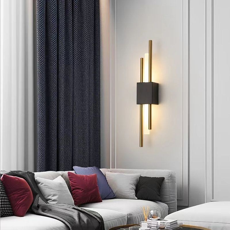 Бра настенный Сталкер LED, черный, золотистый