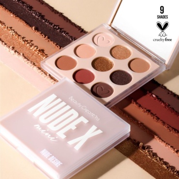 Beauty Creations тени прессованные Палетка высокопигментированных теней для век Nude X Eyeshadow Palette Nude Desire