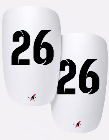 Customkit MINI щитки футбольные белый с номером 26