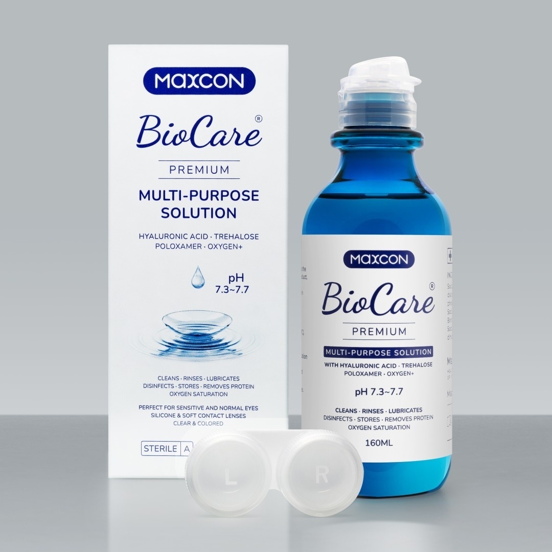Раствор для линз MAXCON BioCare Premium MPS Ультраувлажняющий 160
