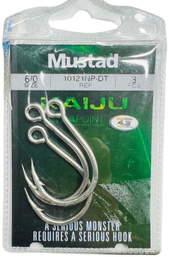Крючок для рыбалки Mustad Mu76 одинарный серебристый 3 шт