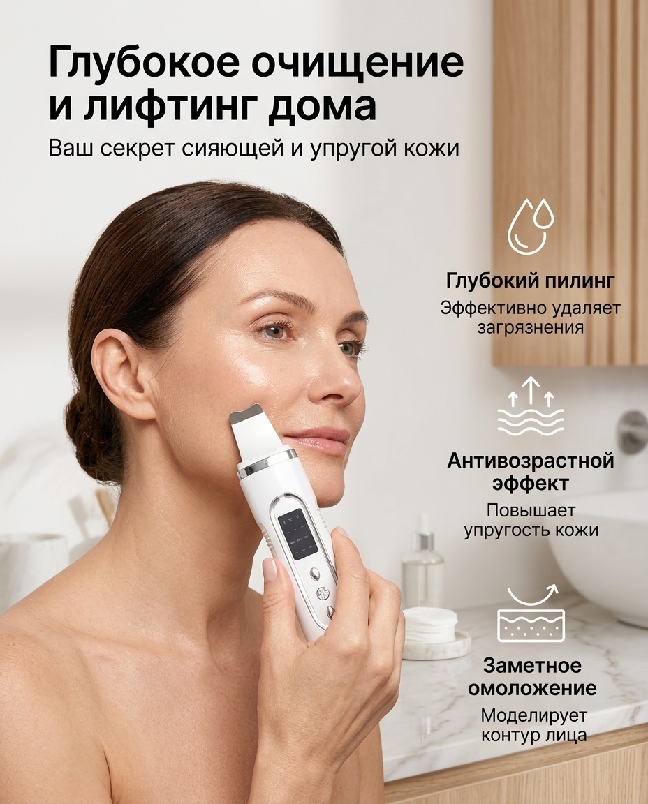 Аппарат для ультразвуковой чистки лица LARKO 18 в 1 — фото 10