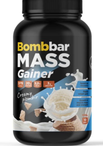 BombBar креатин моногидрат Гейнер Pro Bombbar сливочный пломбир 1000 г