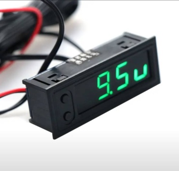 Термометр электронный OEM Часы+V метр+термометр-35⁰С120⁰С DC5-27V зелёный