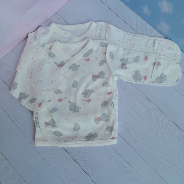 Распашонка Dana Baby белый, розовый