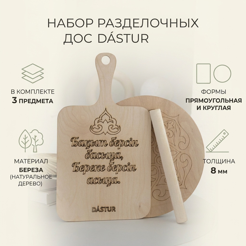 Набор разделочных досок DS98768 3 шт, дерево