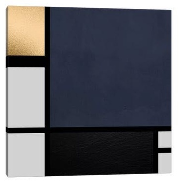 Araystudio.kz картина на холсте для интерьера «Полуночная геометрия» 50x50 см