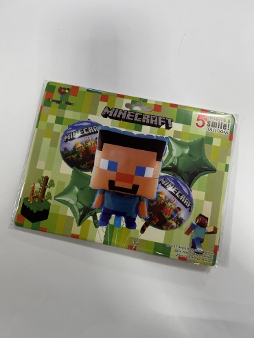 Набор воздушных шаров Браво Minecraft 5 шт, мультиколор