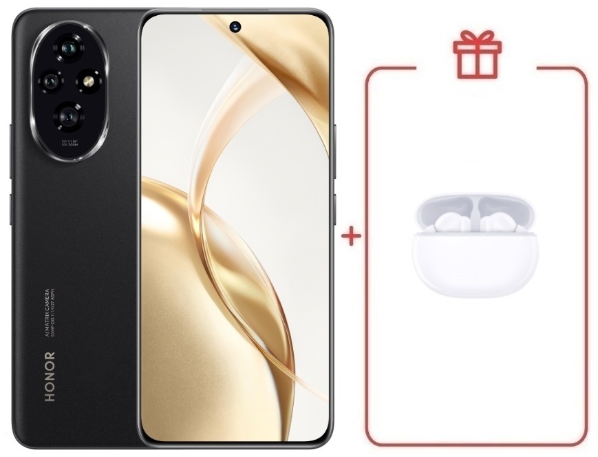 Смартфон HONOR 200 5G 12 ГБ/512 ГБ черный + подарок
