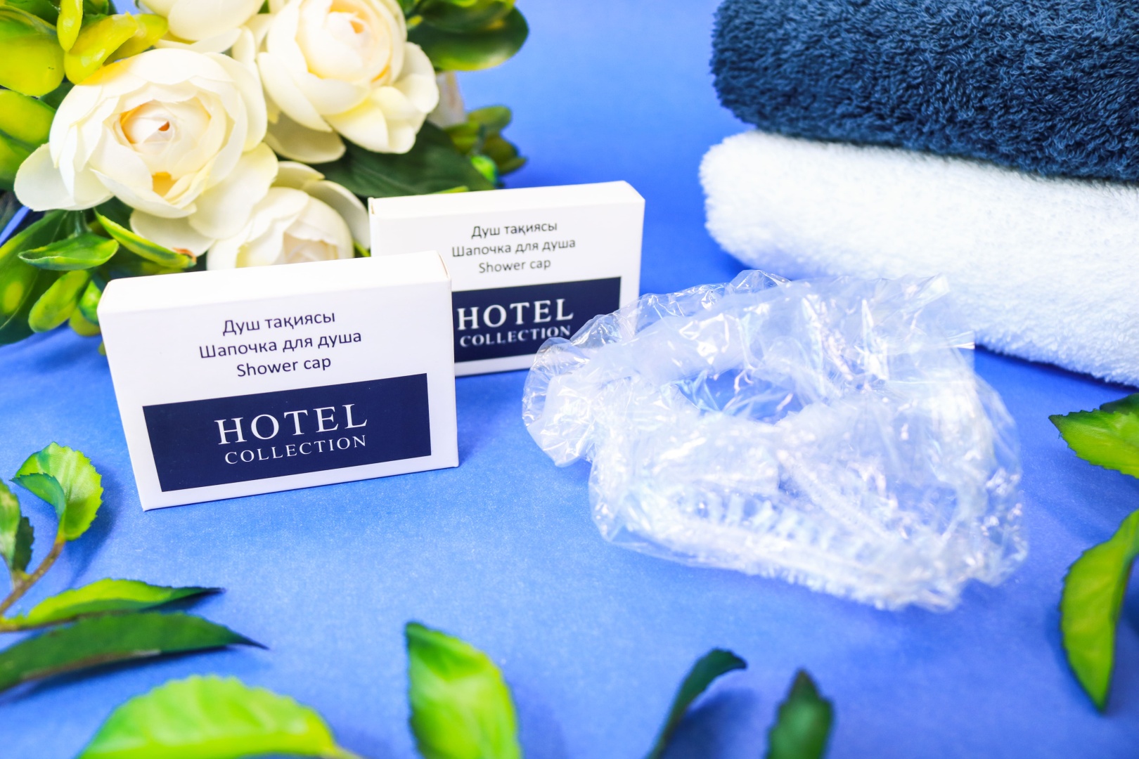 HOTEL COLLECTION шапочка для головы, для душа белый 20 шт