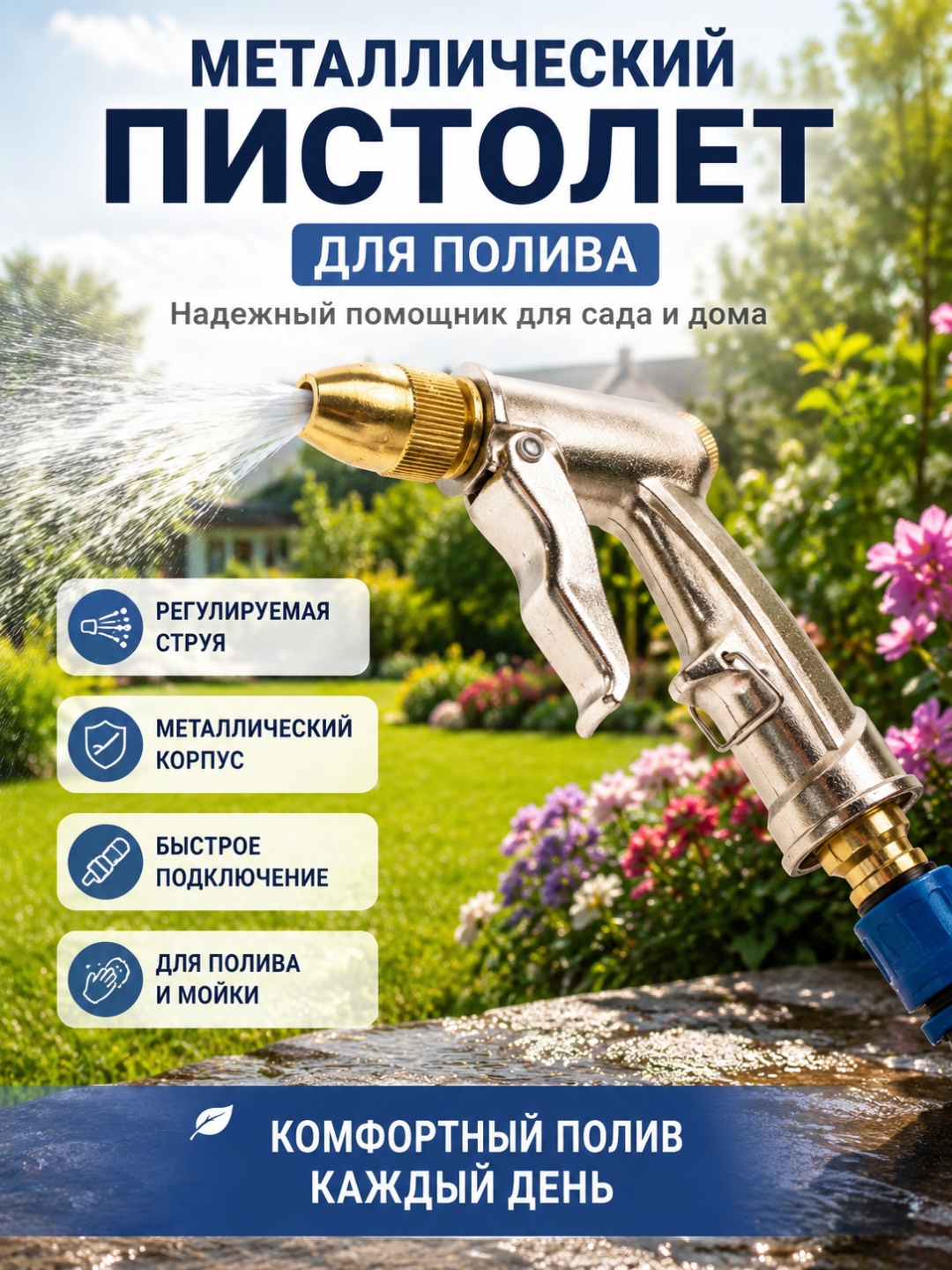 Набор для полива 30463190_442387406 D: 1/2 (13 мм), режимов полива: 2, 1 шт