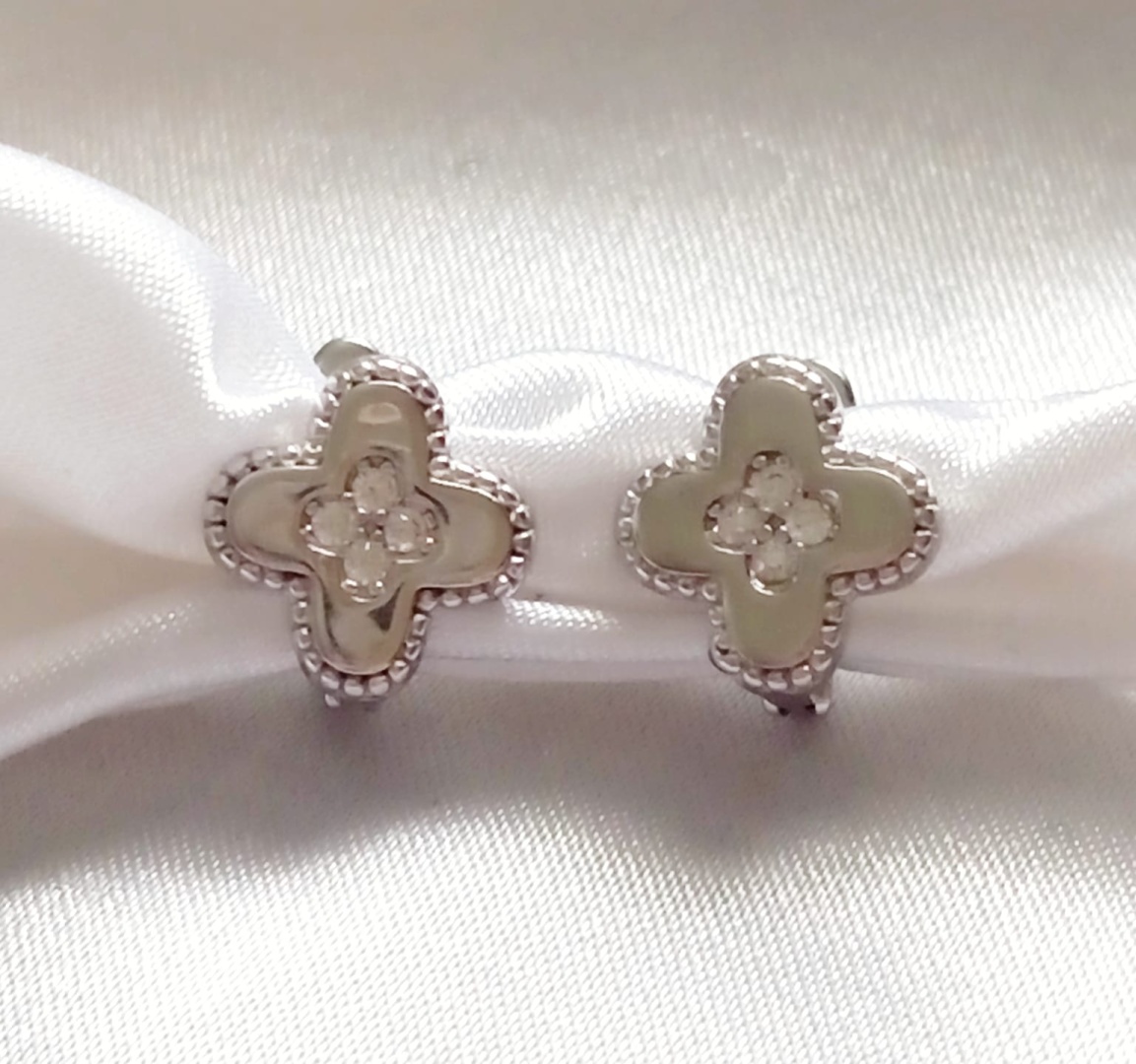 Серьги Dorissa Silver 55774440 вес 2.26 г серебро, фианит
