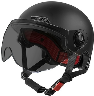 Шлем защитный MOTO, каска для скутеров и мопедов_528013 черный one size
