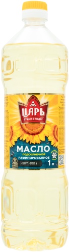 Растительное масло ЦАРЬ подсолнечное рафинированное 1 л