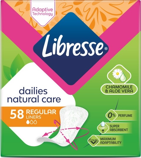 Libresse прокладки ежедневные Regular Liners 58 шт
