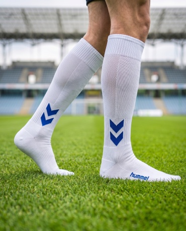 Гетры Hummel 1 пара синий, белый универсальный