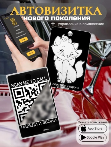 Автомобильная визитка 1585677460 черный