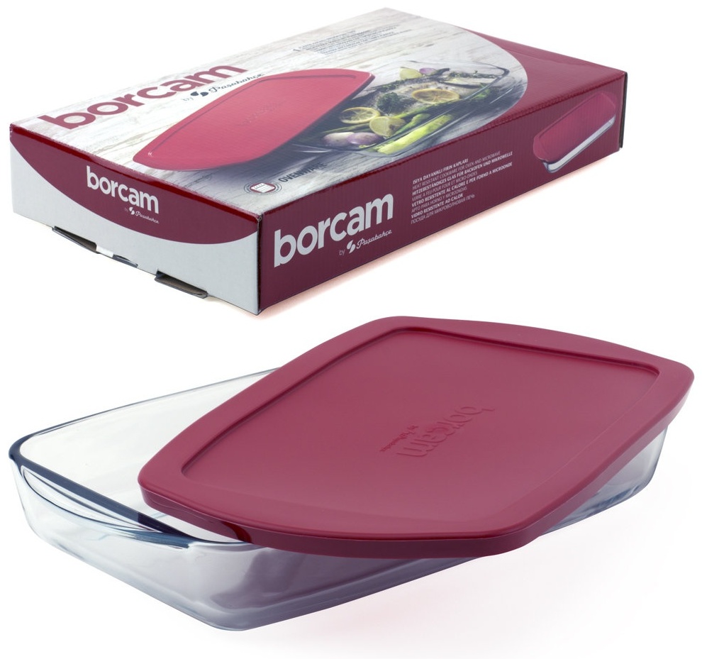 Форма для выпечки, для запекания Borcam стекло, 1 шт